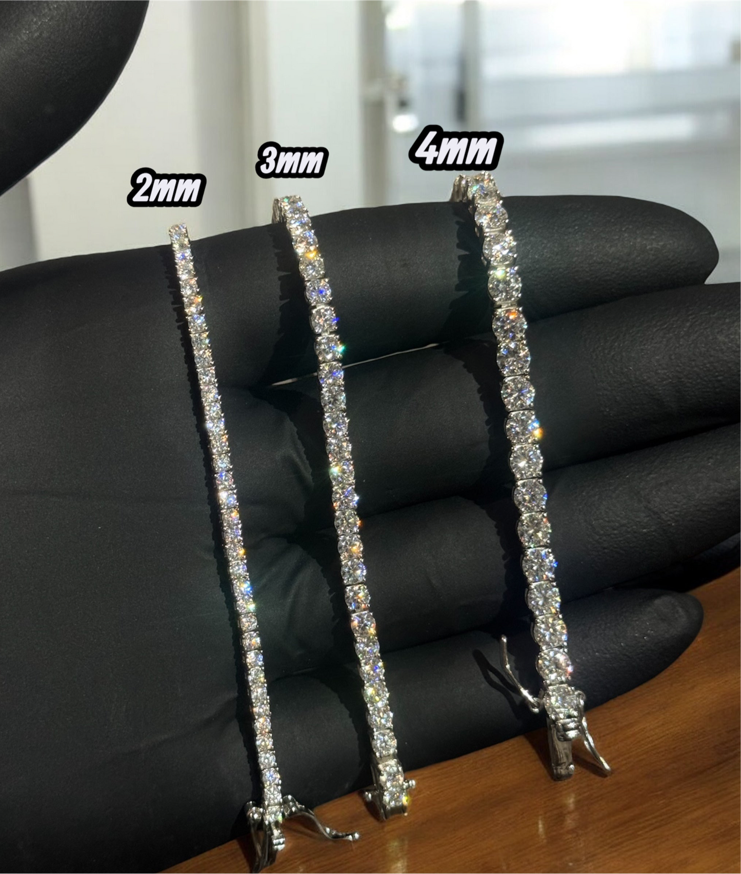 VVS Moissanite Tennis Bracelet Passes Diamond Tester 925 Silver Bracelet