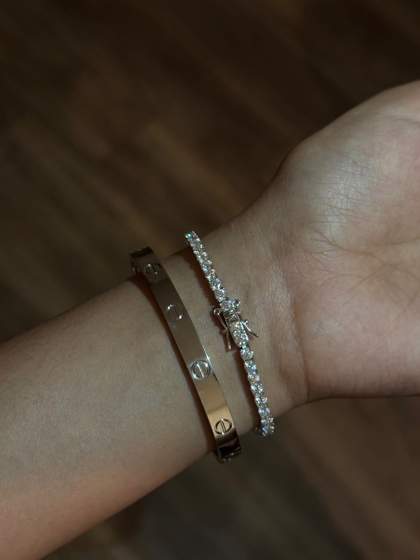 VVS Moissanite Tennis Bracelet Passes Diamond Tester 925 Silver Bracelet