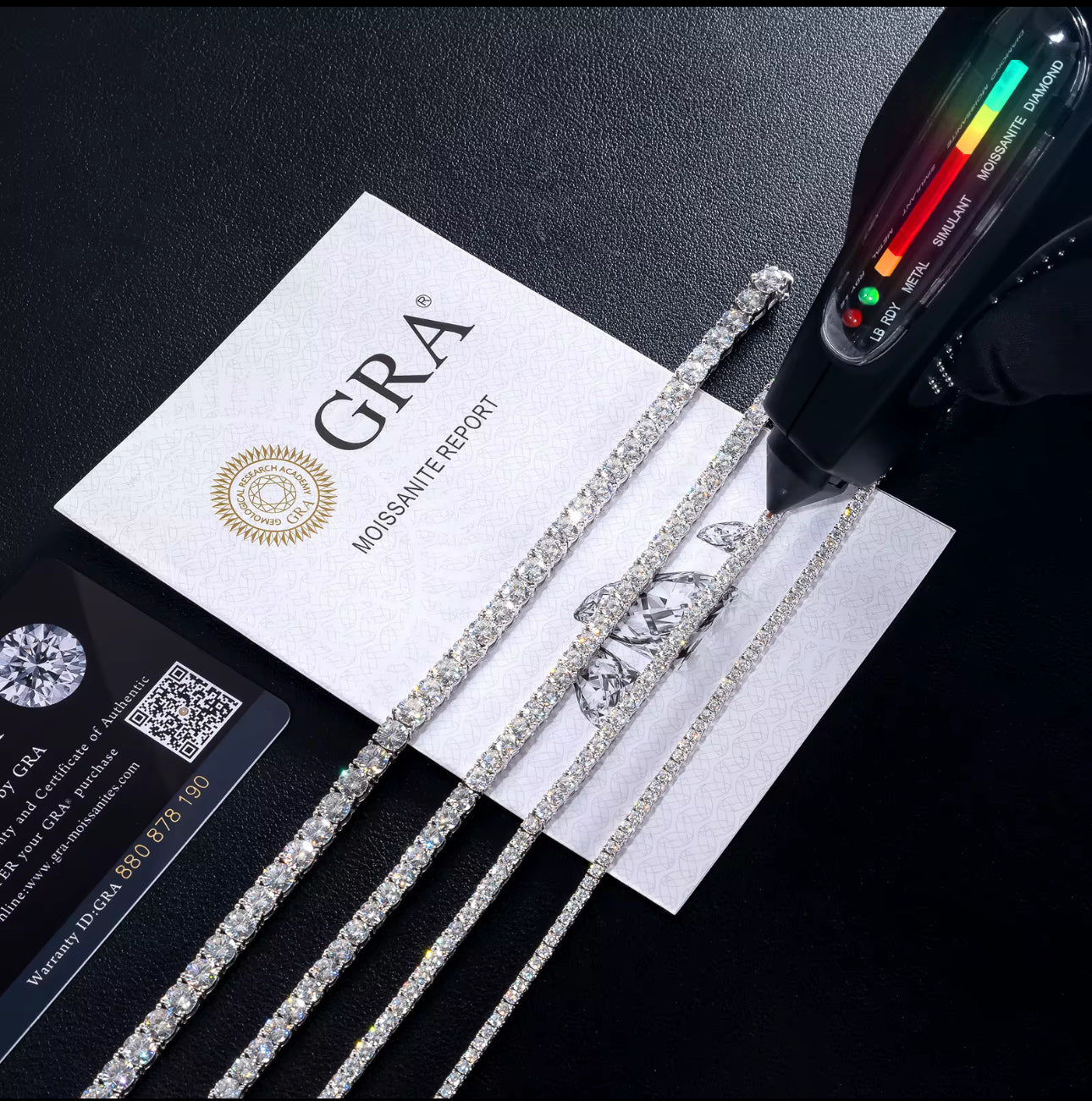 VVS Moissanite Tennis Bracelet Passes Diamond Tester 925 Silver Bracelet