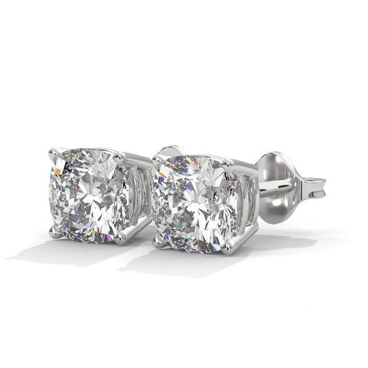 Classic Solitaire Diamond Four Prong Stud Earrings