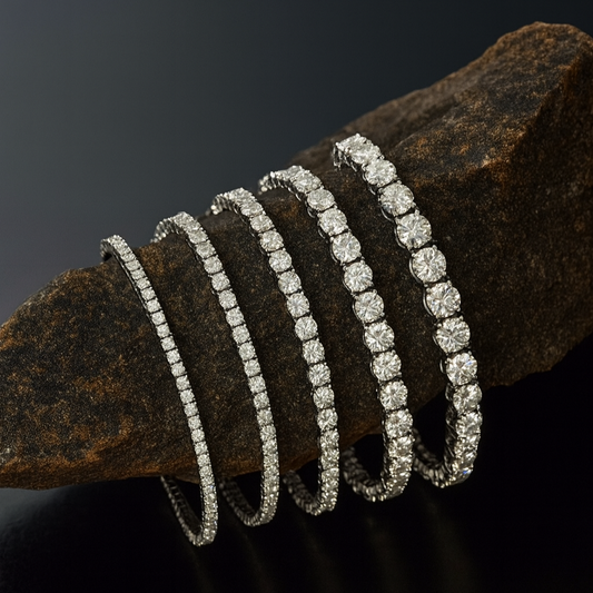 VVS Moissanite Tennis Bracelet Passes Diamond Tester 925 Silver Bracelet