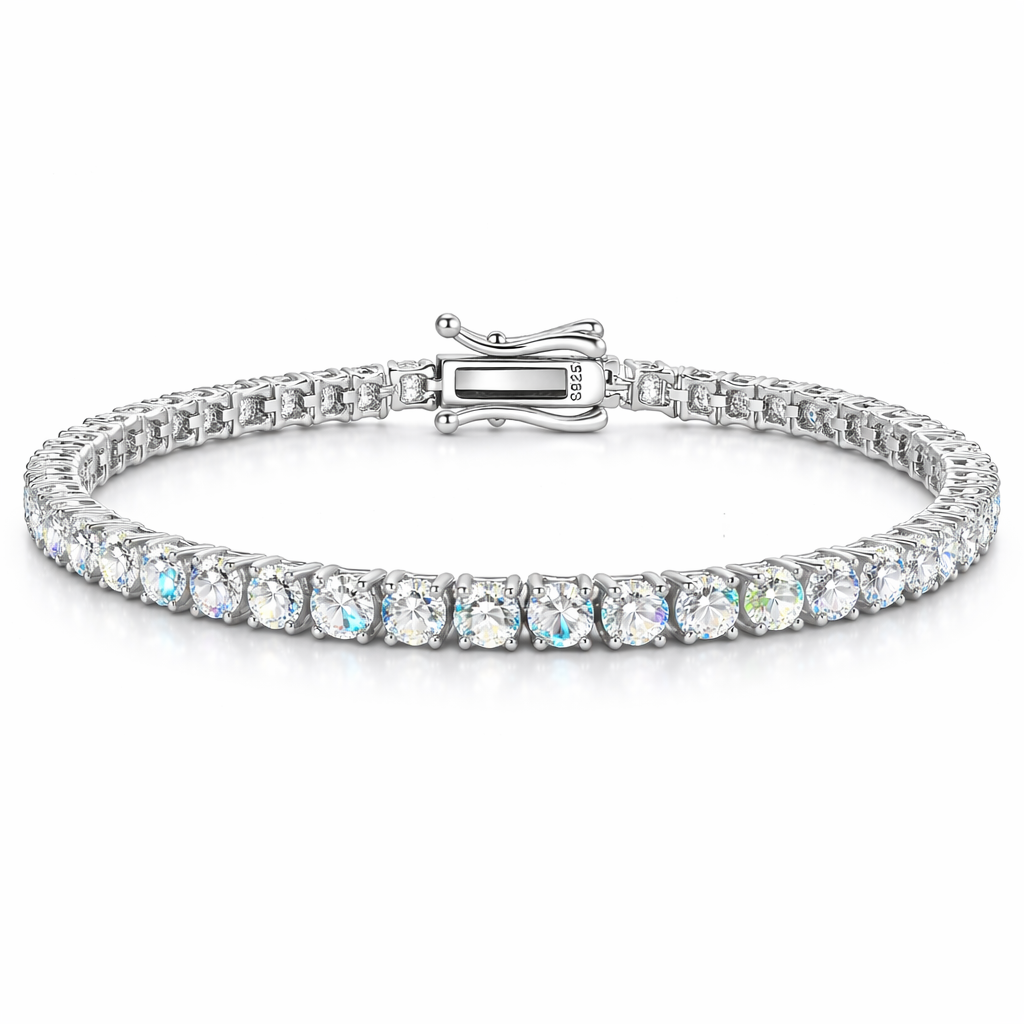 2mm VVS1 Moissanite Tennis Bracelet – 925 Sterling Silver