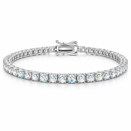 2mm VVS1 Moissanite Tennis Bracelet – 925 Sterling Silver