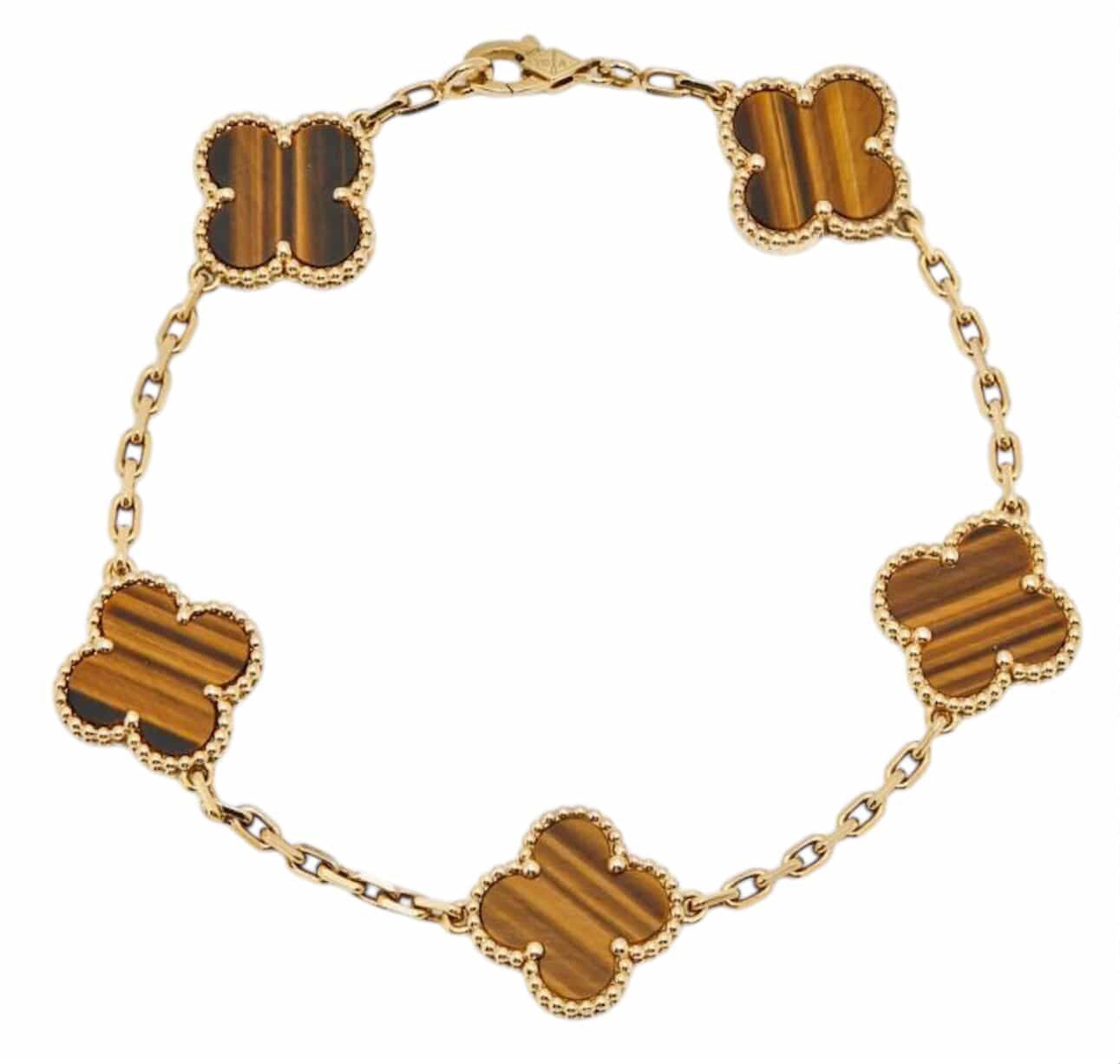 18k Solid gold clover bracelet
