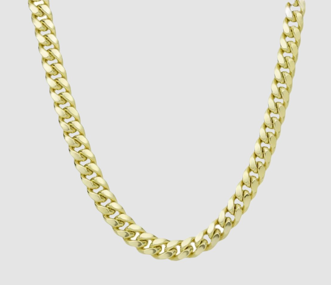 Luxury 10K Miami Cuban link chain, statement jewelry