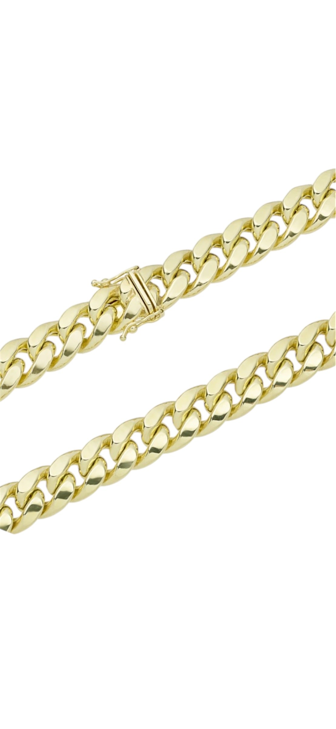 Polished 10K gold Miami Cuban link chain, luxury accessory