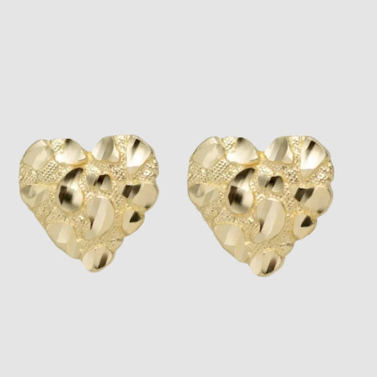 10K Gold Heart Nugget Jewelry