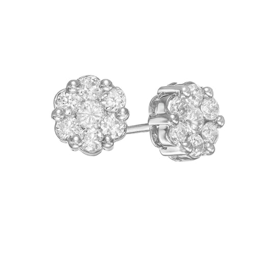 Diamond Cluster Earrings