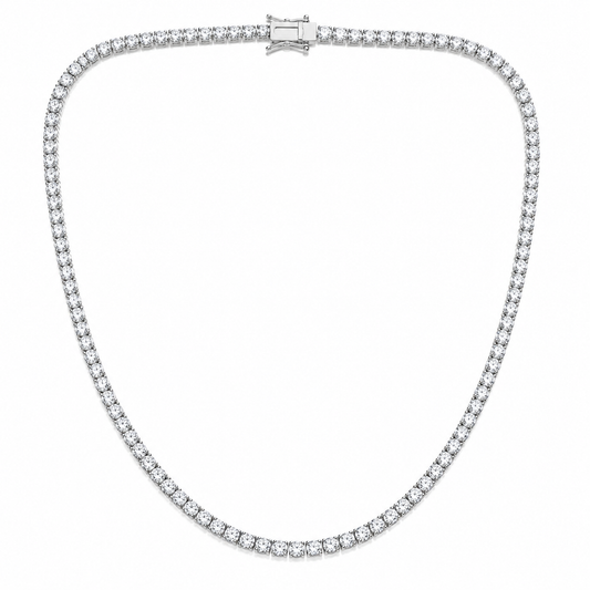 3mm Moissanite Tennis Chain – 925 Sterling Silver