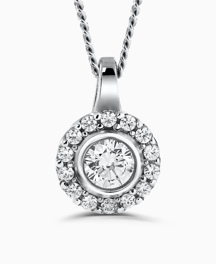 DIAMOND HALO PENDANT